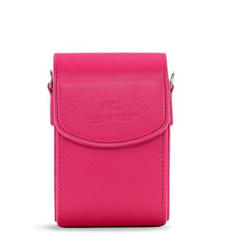 MegaGear MG1271 Samsung WB350F Leather Camera Case with Strap - Hot Pink