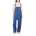 Levi's SILVERTAB(TM) Women's Overalls, Silver Tab, Cropped Denim Pants, I'M NEVER WRONG STONE, M