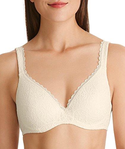 Berlei Women's Lace Barely There Contour Bra, Ivory, 10DD