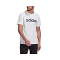 adidas Men's M Lin Sj T T-Shirt (Short Sleeve) (Pack of 1) White/Black