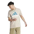 adidas Sportswear Essentials Single Jersey Big Logo T-Shirt, Beige, XL