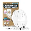 Ecoegg Laundry Egg for Whites + Lights 4in1 Replacement for detergent, softener, oxi power + stain remover Non bio Sensitive Skin 50 Washes Fresh Linen