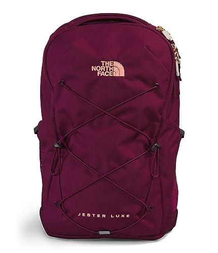 THE NORTH FACE Women's Jester Luxe Laptop Backpack, Boysenberry/Burnt Coral Metallic, One Size
