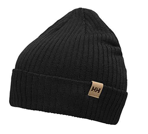 Helly Hansen Men's Business Wool Blend HH Logo Beanie 2, 990 Black, One Size