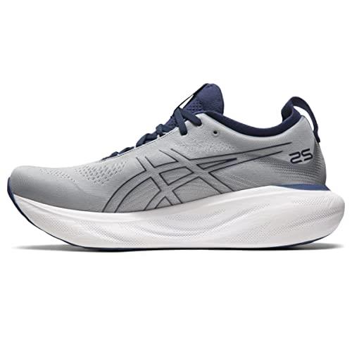 ASICS Men's Gel-Nimbus 25 Running Shoes, Sheet Rock/Indigo Blue, 10 US
