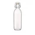 Bormioli Rocco Emilia Glass Bottle with Transparent Cap, 1 Liter Capacity