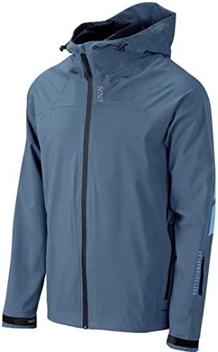 IXS Carve AW jacket, X-Stretch Fabric,Waterproof & Breathable,Underarm Ventilation,Helmet-Compatible Hood,All-Weather Jacket, Ocean, XX-Large