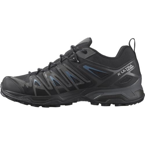 Salomon Men's X Ultra Pioneer CLIMASALOMON Waterproof Hiking Shoes Climbing, Black/Magnet/Bluesteel, 8.5