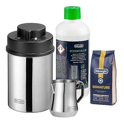 De’Longhi Barista Starter Kit for Manual and Automatic Coffee Machines, Signature Coffee Beans, Vacuum Canister, Milk Jug, Descaler, Ideal for the Magnifica Range Automatic Coffee Machines