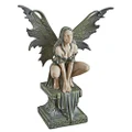 Design Toscano Small Celtic Fairy Perilous Perch Statue, Tan