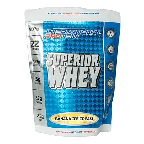 International Protein Superior Whey Banana Ice Cream Protein Powder 907 g