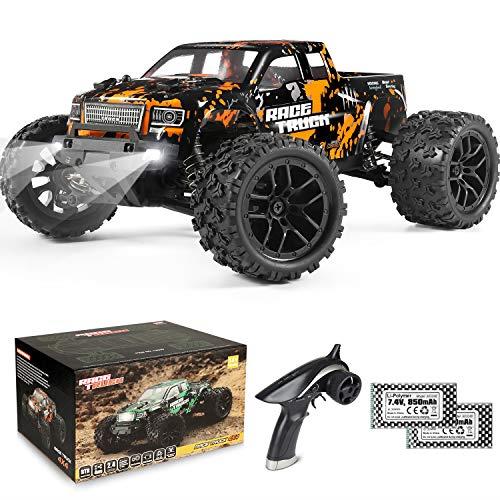 1:18 Scale RC Monster Truck 18859E 36 km/h Speed 4X4 Off Road Remote Control Truck,Waterproof Electric Powered RC Cars All Terrain Toys Vehicles with 2 Batteries,Decent Xmas Gifts for Kids and Adults