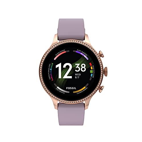 Fossil Gen 6 42mm Touchscreen Smart Watch for Women with Alexa Built-in, Fitness Tracker, Activity Tracker, Sleep Tracker, GPS, Speaker, Music Control, Smartphone Notifications, Rose Gold/Purple,