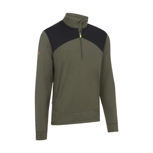 Callaway Golf Mens 2022 High Gauge Aquapel Thermal Fleece Sweater, Black Lichen, XL