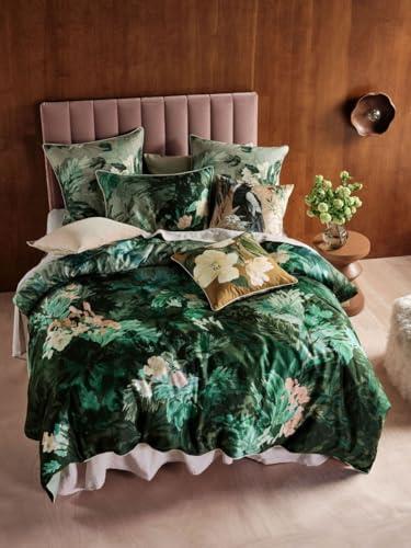 Linen House Retreat Quilt Cover Set, Green, Double Bed