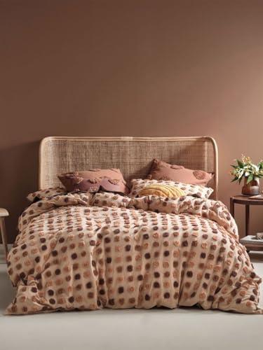 Linen House Haze Quilt Cover Set, Pecan, Double Bed
