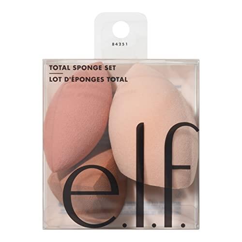 e.l.f. Total Sponge Set, Multi-use Makeup Sponge Set For Flawless Blending, Great For Powder Or Liquid Concealer & Foundation, Vegan & Cruelty-Free