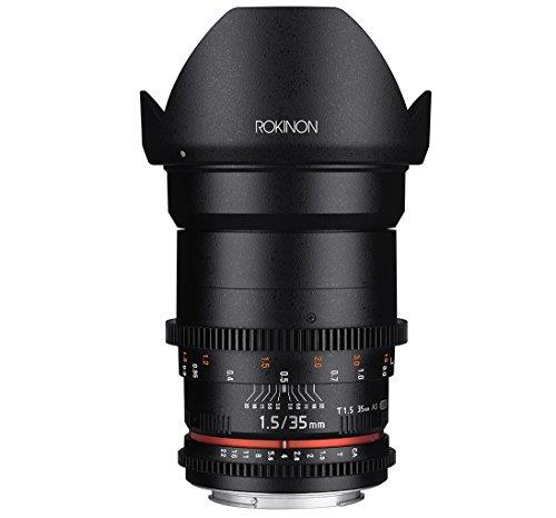 Rokinon Cine DS DS35M-C 35mm T1.5 AS IF UMC Full Frame Cine Wide Angle Lens for Canon EF, Black