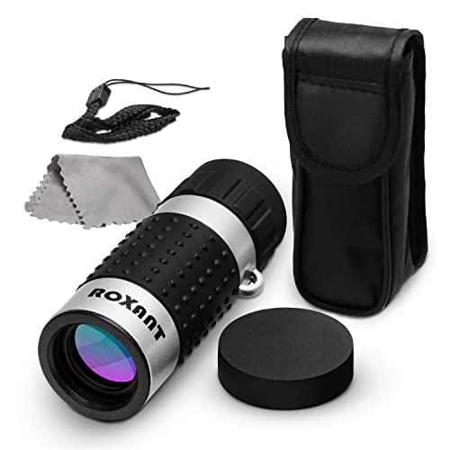 Roxant High Definition Ultra-Light Mini Monocular Pocket Scope - Carrying Case, Neck Strap and Cleaning Cloth are Included