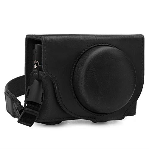 MegaGear Sony Cyber-Shot DSC-RX100 VII MegaGear MG1730 Ever Ready Leather Camera Case Compatible with Sony Cyber-Shot DSC-RX100 VII - Black Camera Case, Black (MG1730)