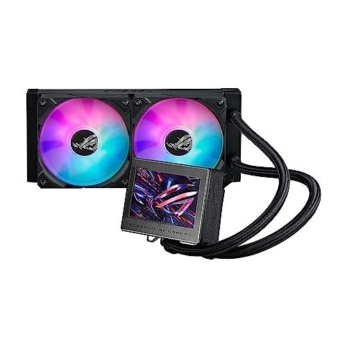 ASUS ROG Ryuo III 240 All-in-one Liquid CPU Cooler with Asetek 8th gen Pump Solution, Anime Matrix™ LED Display and ROG ARGB Cooling Fans