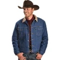 Wrangler Men's Regular Blanket Lined Denim Jacket - Blue - 44