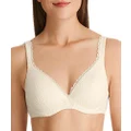 Berlei Women's Lace Barely There Contour Bra, Ivory, 14DD
