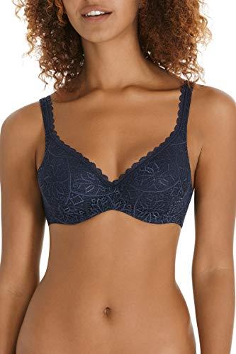 Berlei Women's Lace Barely There Contour Bra, Navy, 12DD