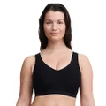 Chantelle Women's Soft Stretch Padded V-Neck Bra Top, Black, Medium-Large