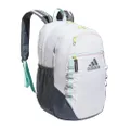 adidas Excel 6 Backpack, White/Semi Flash Aqua Blue/Orchid Fusion Purple, One Size, Excel 6 Backpack