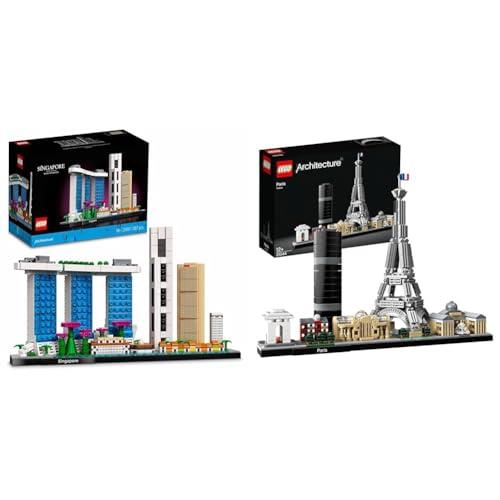LEGO 21057 Architecture Singapore Model Building Set for Adults, Skyline Collection & Architecture Skyline Collection 21044 Paris Skyline Building Kit
