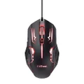 Trust Gaming GXT 108 Rava Gaming Mouse for PC and Laptop, Illuminated, 600-2000 DPI, 6 Buttons - Black