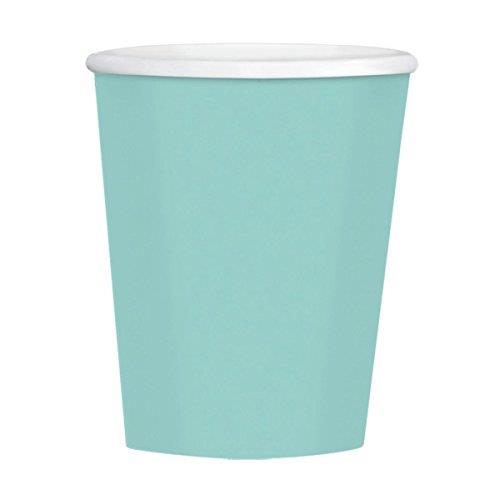 Amscan Big Party Pack Paper Coffee Cup 40 Piece, 354 ml Capacity, Robins Egg Blue