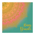 Amscan Happy Diwali Paper Lunch Napkin 16-Pieces, Multicolor