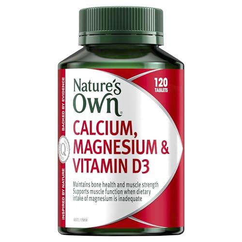Nature's Own Calcium, Magnesium and Vitamin D Tablets 120 - Dietary Supplement - Maintains Bone Health and Strength - Supports Calcium Absorption and Muscle Function