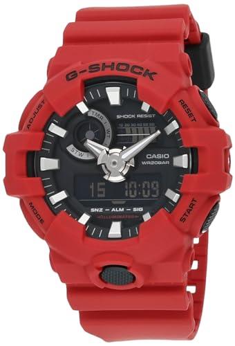 G-SHOCK GA700-4A Mens Red Analog/Digital Watch with Red Band