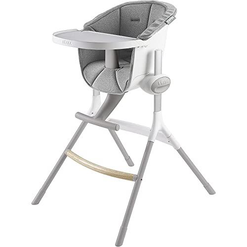 BEABA Up and Down High Chair, Grey/White,