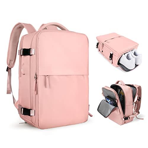Large Travel Backpack Women, Carry On Backpack,Hiking Backpack Waterproof Sports School Laptop Backpack, C-pink