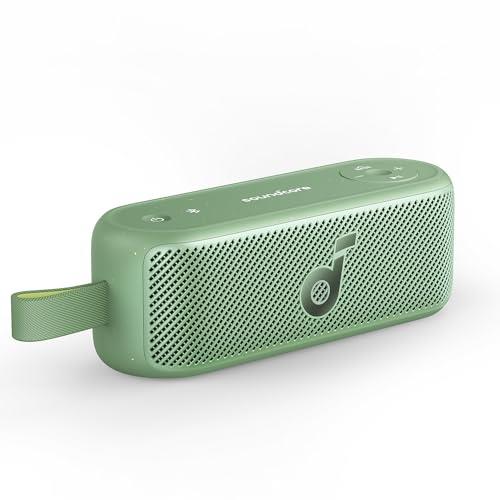 Soundcore Motion 100 Portable Speaker, Bluetooth Speaker with Wireless Hi-Res, 2 Full Range Drivers for Stereo Sound, Ultra-Portable Design for Outdoor Use, Customizable EQ, Punchy Bass, IPX7 (Green)