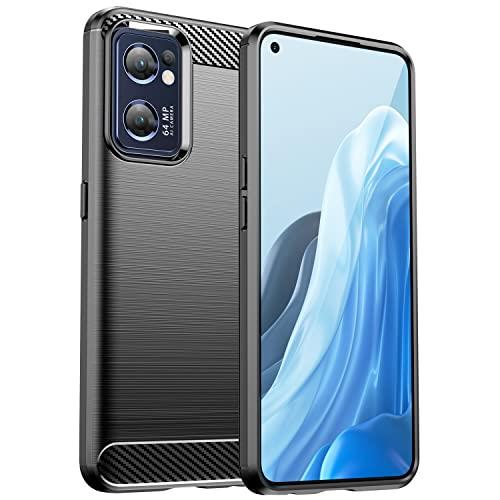 FTRONGRT Case for Oppo Find X5 Lite, Soft TPU Ultra Thin Soft Silicone Protective Case, Cases for Oppo Find X5 Lite (Black)