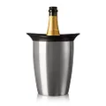 Vacu Vin Active Cooler Champagne Elegant - Reusable Champagne Bottle Cooler - Stainless Steel - Prosecco Cooler for Standard Size Bottles - Insulated Prosecco Bottle Chiller