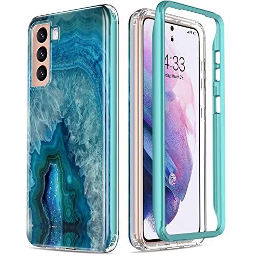Esdot for Samsung Galaxy S21 Case,Military Grade Passing 21ft Drop Test,Rugged Cover with Fashionable Designs for Women Girls,Shockproof Protective Phone Case for Galaxy S21 6.2" Agate Stone