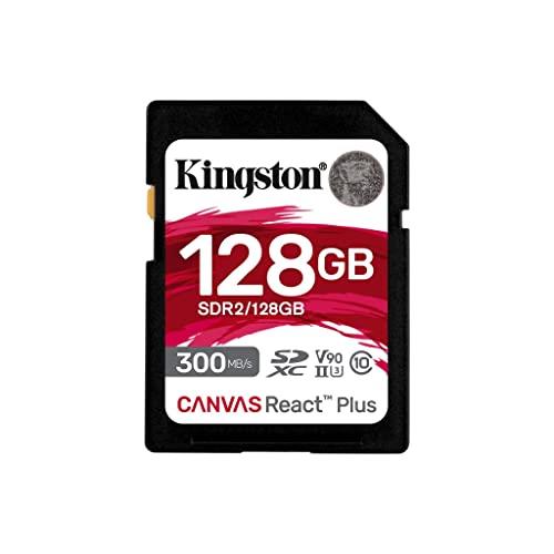 Kingston 128 GB Canvas React Plus SD Memory Card, Black