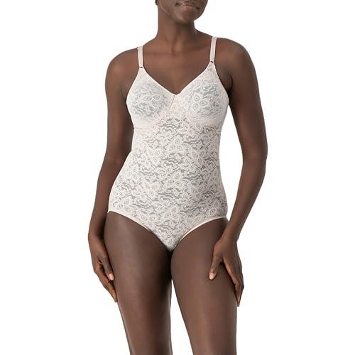 Bali Women's Shapewear Lace 'N Smooth Body Briefer, Rosewood, 36C