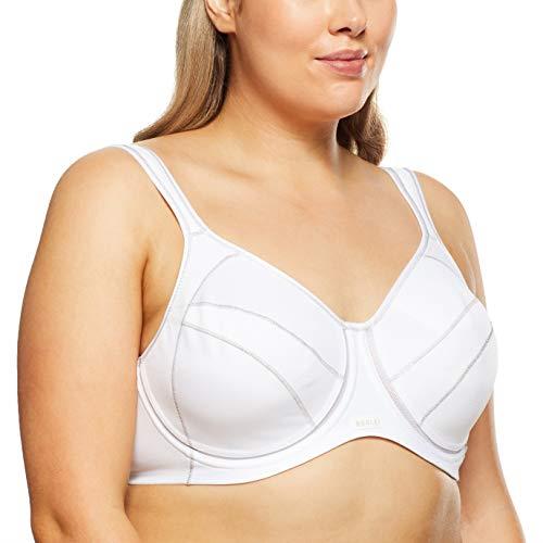Berlei Women's Underwear Microfibre Full Support Non-Padded Sports Bra SF2, White, 14H
