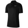 NIKE Men's Dri-fit Victory Polo Shirt, Black/Blanco, L