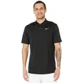 NIKE Men's Dri-fit Victory Polo Shirt, Black/Blanco, L