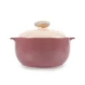 Neoflam Kiesel 1.5qt Non-Stick Ceramic Casserole Pot, Dutch Oven, Clay Pot, Stockpot for Stew, Soup, Steam, Scratch Resistant, Oven Safe, Heat Resistant, Lilac