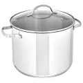 Amazon Basics Stainless Steel Stock Pot with Lid, 7.6L / 8-Quart, Silver