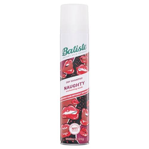 Batiste Naughty Dry Shampoo - Fruity Fragrance - For All Hair Types - Refresh Oily Hair - Volumizing - Easy Use - Limited Edition - Hair Care Rejuvenation - No Water needed - 200ml